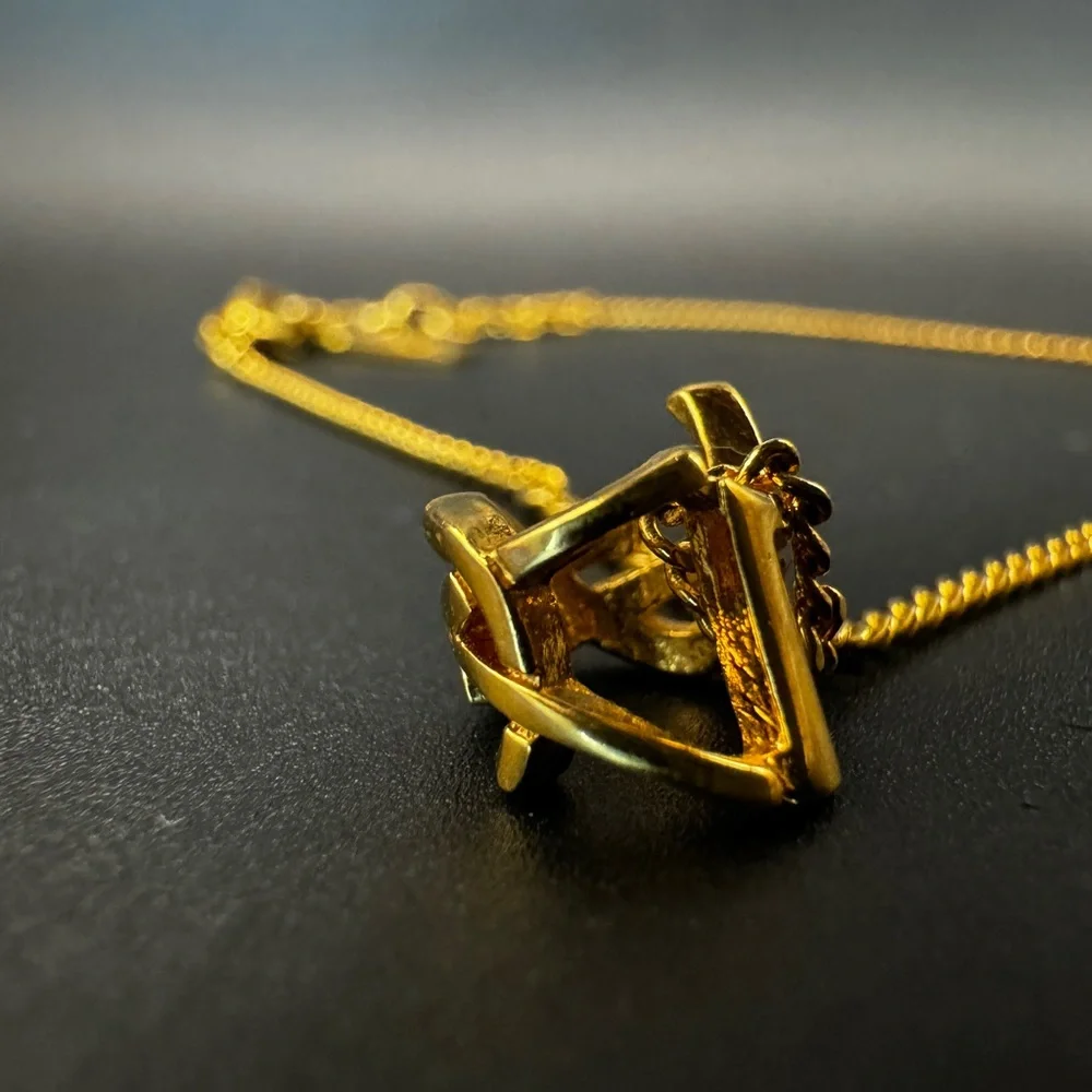 LOT 1080 18K gold plated YSL bracelet